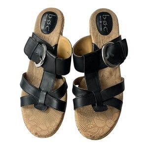 b.o.c. Black Strappy Sandals